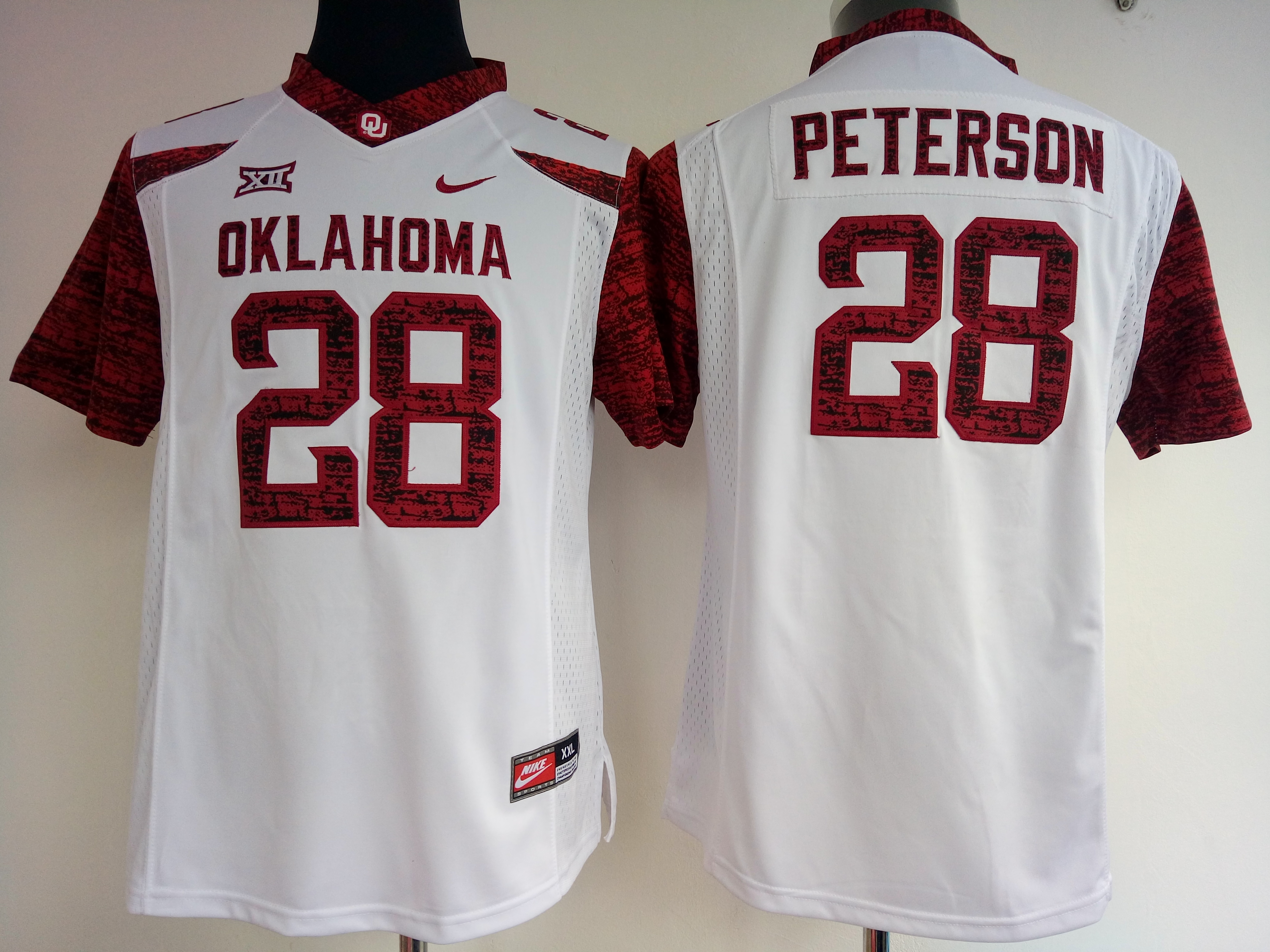 NCAA Womens Oklahoma Sooners White Limited #28 peterson jerseys